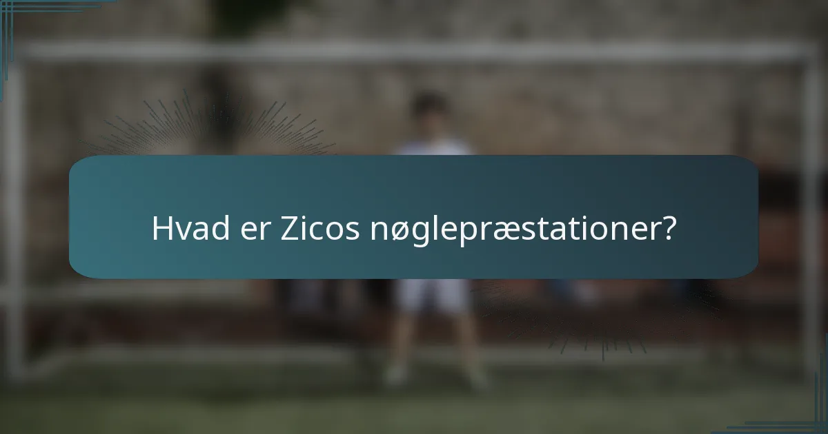 Hvad er Zicos nøglepræstationer?